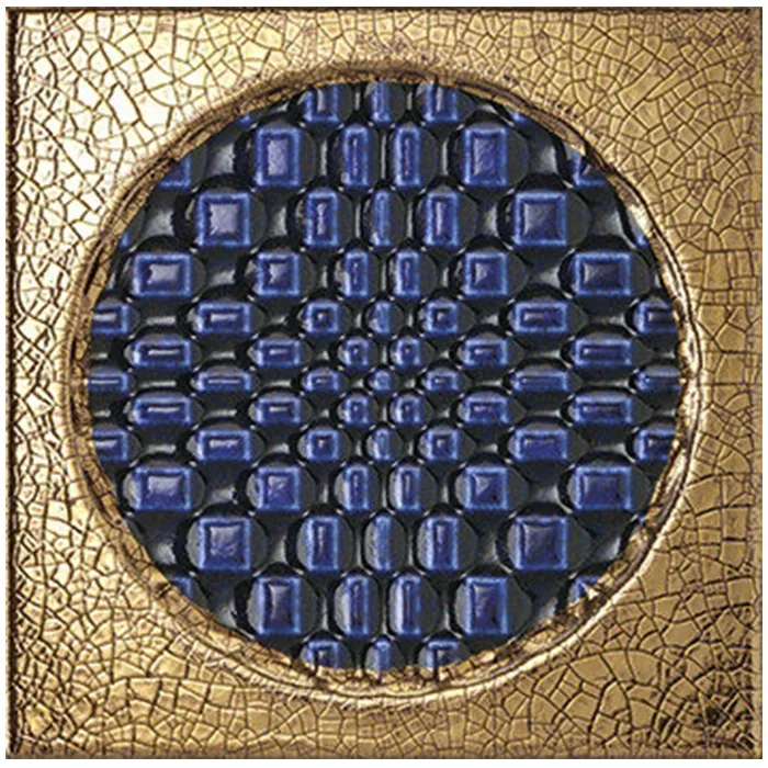 Citta Di Faenza Decor Blu Oro 10mm Glossy 15x15